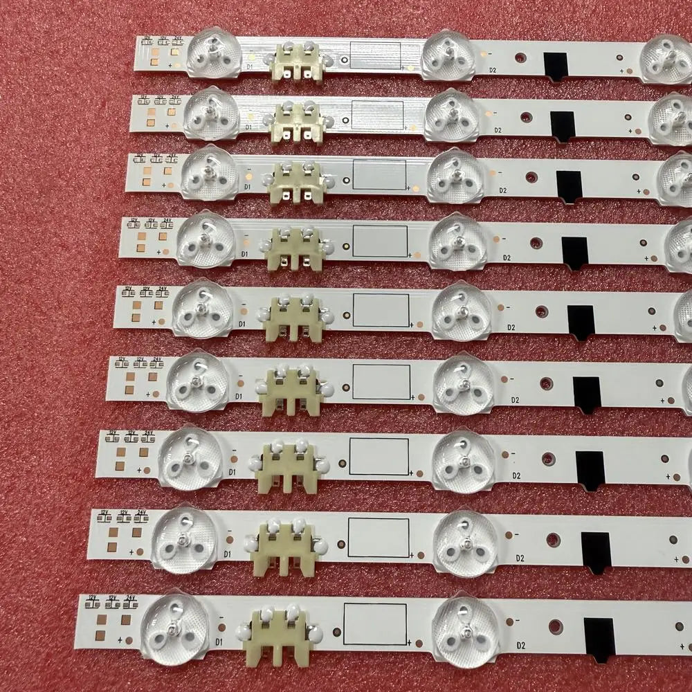 bande lumineuse led blanche ronde translucent moderne connecteurs blancs 18 pièces