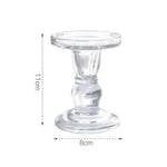 support bougie transparent classique verre opalescent décoration maison blanc moderne