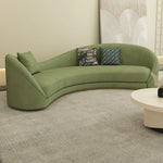canapé moderne vert olive forme bois flanelle coussins décoratifs minimaliste adultes