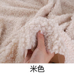 tissu bouclé imitation laine peluche beige bleu rose vert blanc poupée bricolage diy