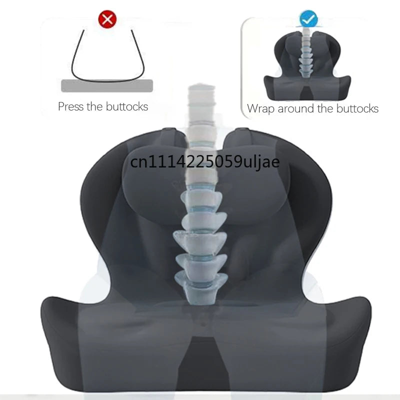 coussin soutien chaise noir mousse mémoire forme ergonomique contemporain anti décubitus massage