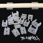 clips fixation ruban led transparent vis support bande lumineuse néon flexible blanc