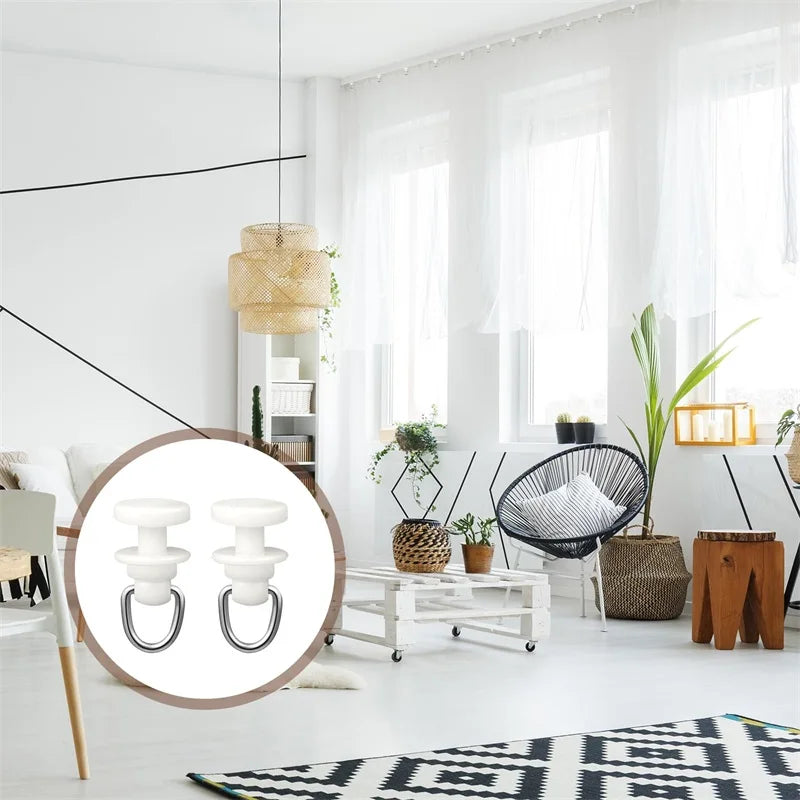 anneaux rideau blanc modernes facile résistance charge durabilité décoration intérieure