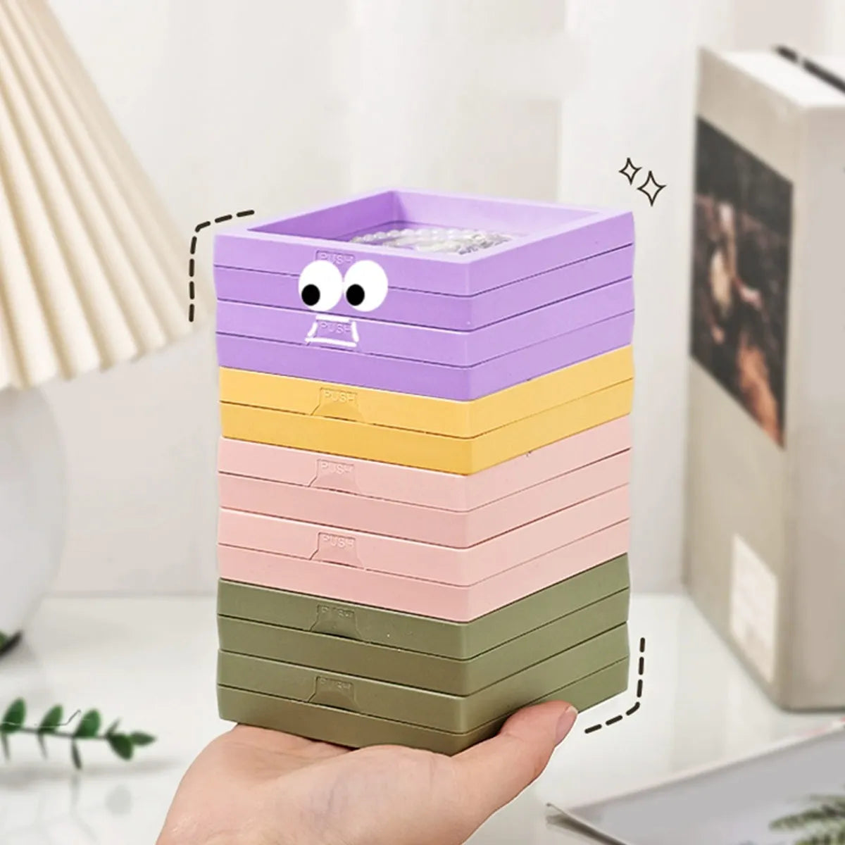 boîtes bijoux violet jaune rose vert moderne minimalistes portables voyage usage commercial domestique