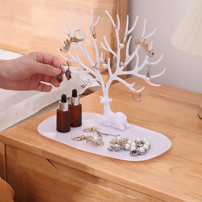 présentoir bijoux arbre branches stylisées noir blanc moderne minimaliste rangement bijouxDecorationBureau