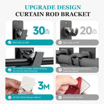Supports adhésifs supportant un rideau lourd jusqu'à 30lb dans une chambre