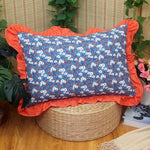 taies d'oreiller coton motif floral blanc vintage animaux campagnard imprimées douces qualitative