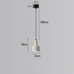 lampe suspendue moderne minimaliste gris clair blanc ampoule led texture béton fixations câble noir