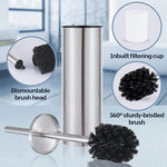 brosse wc inox fixe mur sol moderne chrome blanc or brushed gold