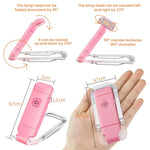 lampe lecture portable pliable rechargeable rose blanc noir clips réglable lumière moderne compact