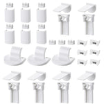 clips rideau blanc modernes 36 pièces accessoires volets plastique fixations