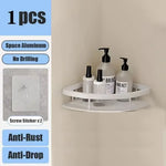 étagère murale aluminium noir contemporaine clips magnétiques rangement salle bain douche toilettes multifonctionnelle fixations