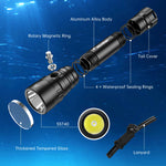 lampe torche noire rechargeable 2000lm 18650 alliage aluminium survie camping plongée lanière étanche 20w