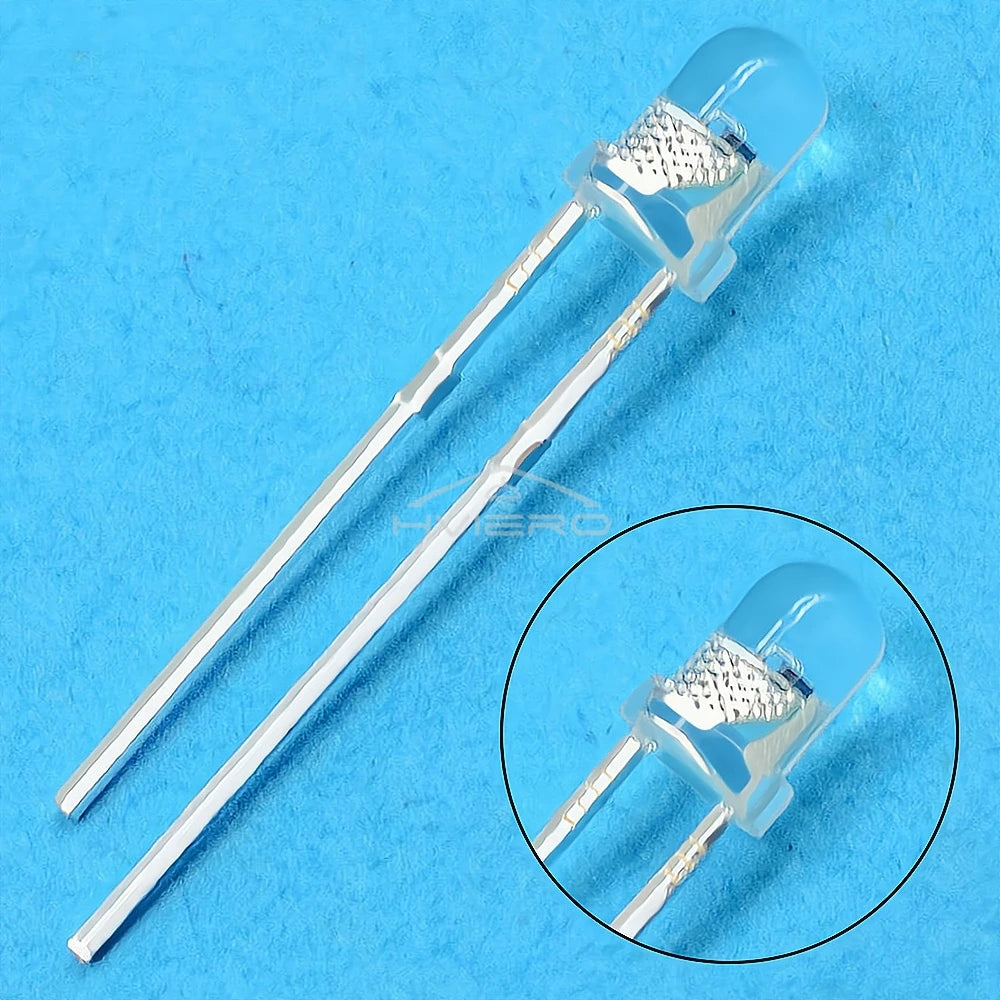 diodes led multicolores 100 pieces rgb bleu rouge vert transparentes