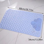 tapis bain antidérapant microfibre gris bleu clair nuage texturé moderne minimaliste douche salle bain