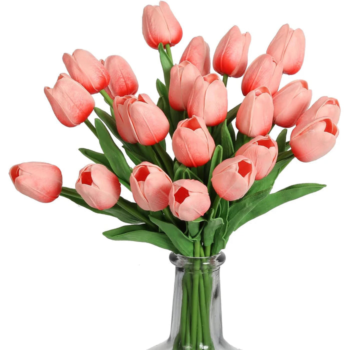 bouquet tulipes artificielles rouge orange rose blanc modernes intérieur mariage décoration maison anniversaire