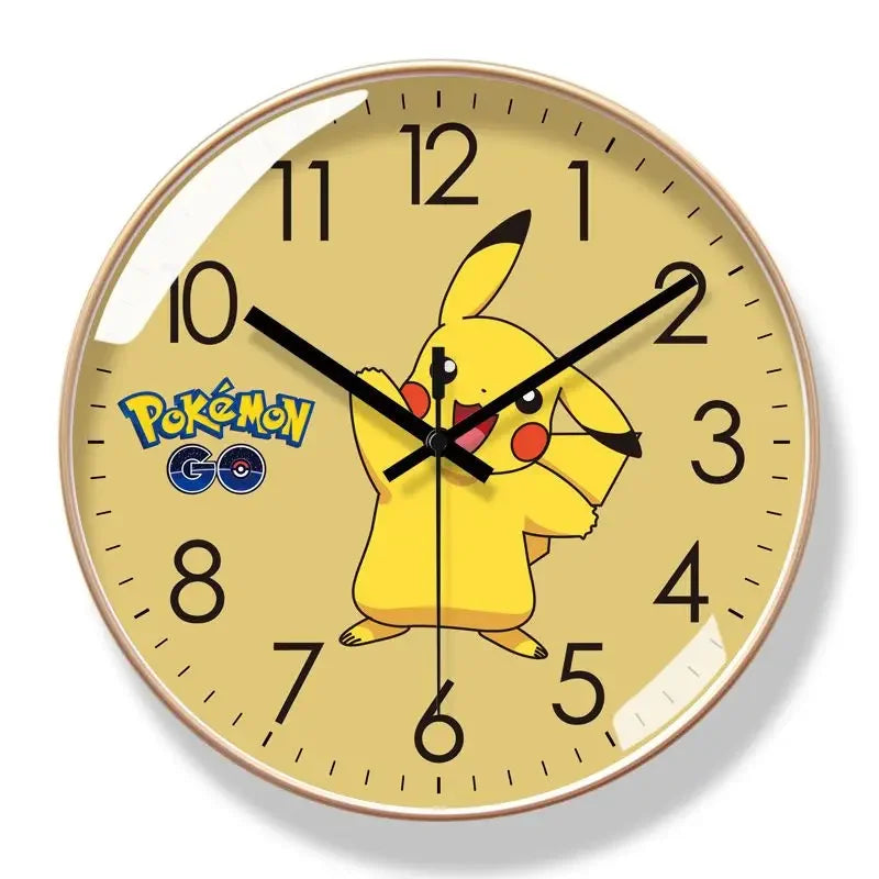 horloge murale pikachu moderne quartz sans pile décoration maison dessin animé pokémon go monster