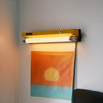 lampe murale industrielle rétro fer réglable jaune rouge noir argenté