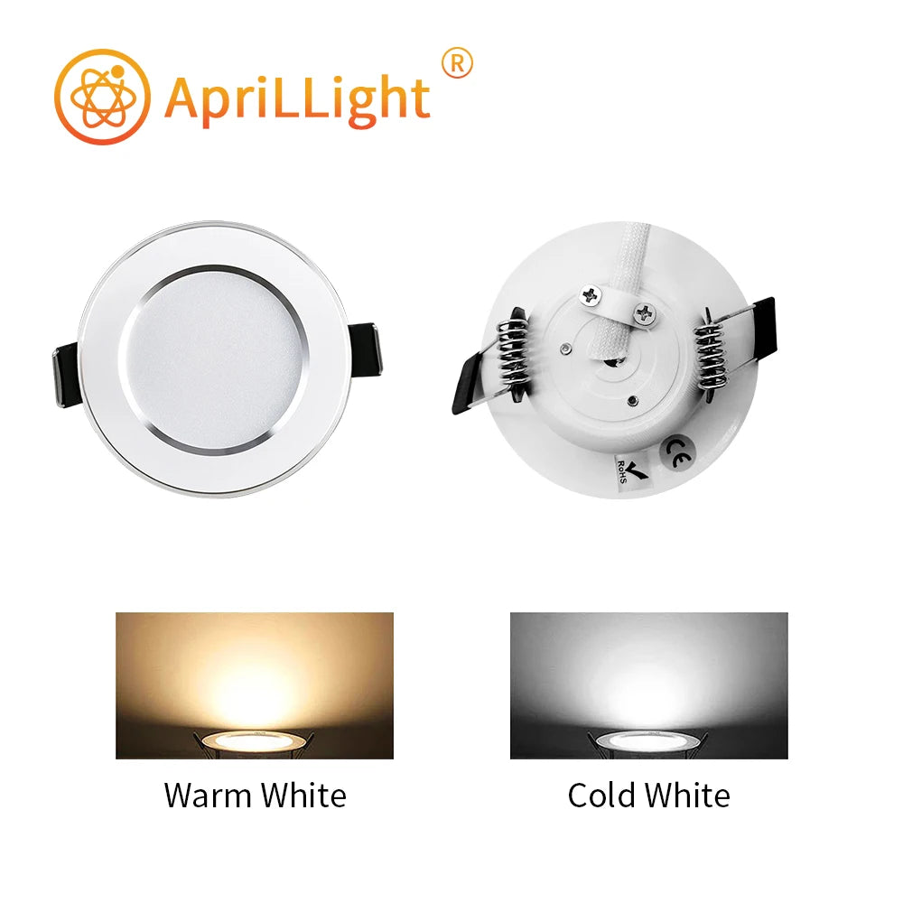 Spot LED moderne 9W 12W 15W blanc clips fixation autoinstallé ABSCOEF