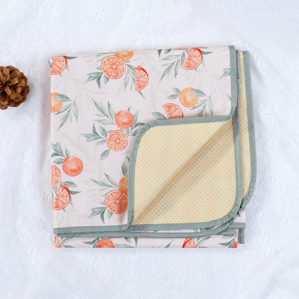 tapis imperméable anti éclaboussures sol couverture bébé animaux fruits pois illustration enfantine polyester