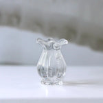 vases résine relief transparents opaques vintage couleurs vert rouge gris bleu violet set 5pcs