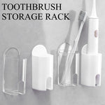 porte brosses dents blanc transparent adhésif moderne minimaliste