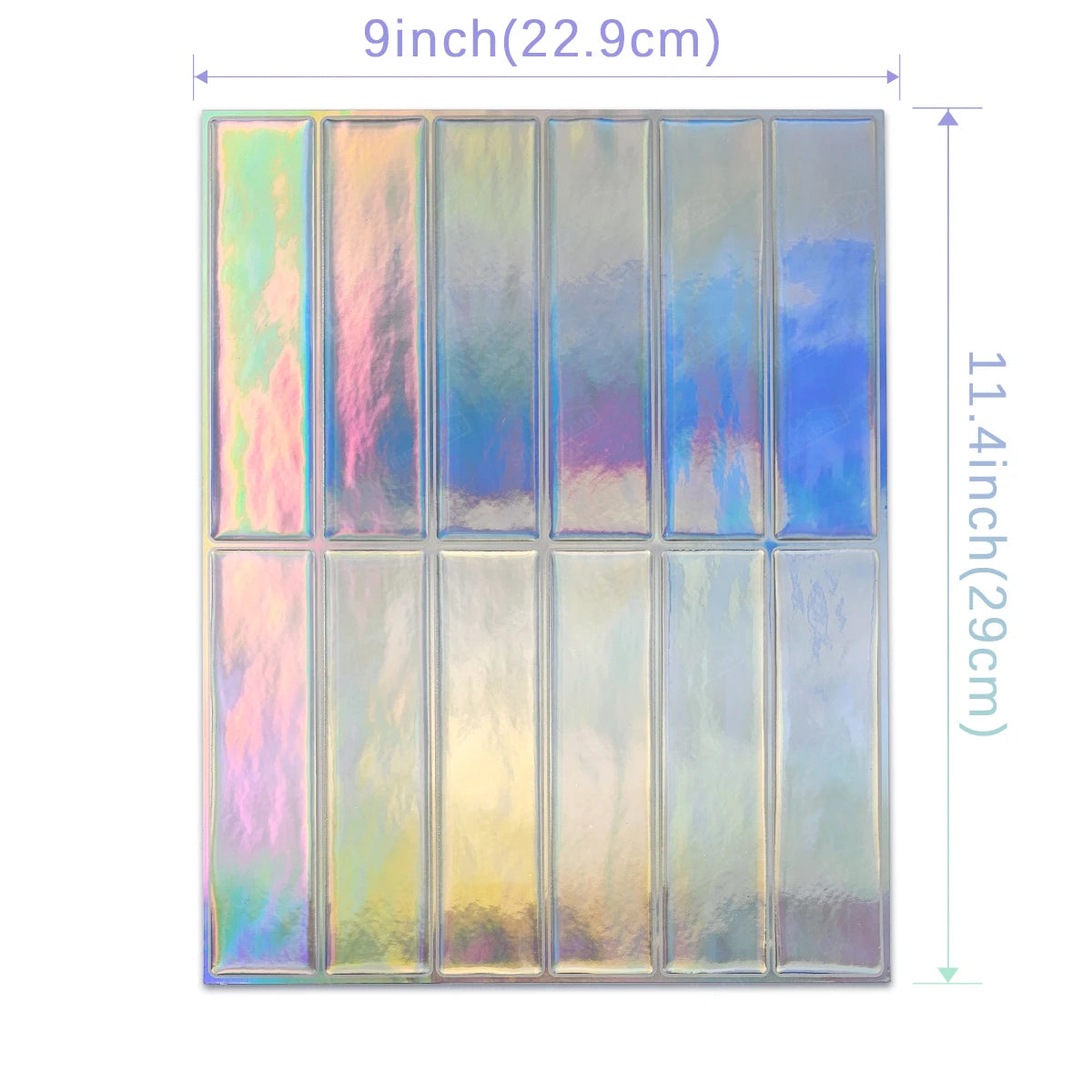 carreaux murales autocollants modernes multicolores effet miroir 3d décoratifs pack 10 pièces