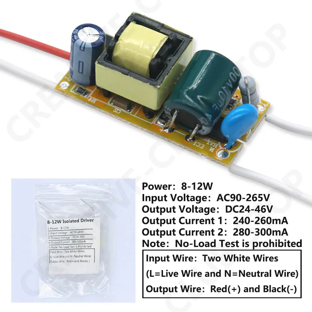 transformateurs electrique led 300ma 12v 120v 240v certifie ccc cqc rohs adaptable 1w 36w