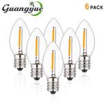 ampoule led filament doré 2700k blanc chaud e14 220v 0.5w transparent moderne 25000h