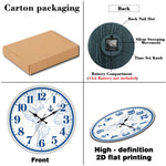 horloge murale carte monde marin décoration intérieure aiguille bleu blanc gris foncé