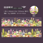ruban washi multicolore fleurs cactus moderne journal scrapbooking projet diy planner cartes adhésif