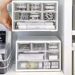 boîtes rangement tiroirs transparents compartiments petits objets boîte murale étudiants organisation accessoire maison
