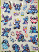autocollants 3D cartoon personnages animés transparents bleu rose vert jaune violet musique nourriture décoration