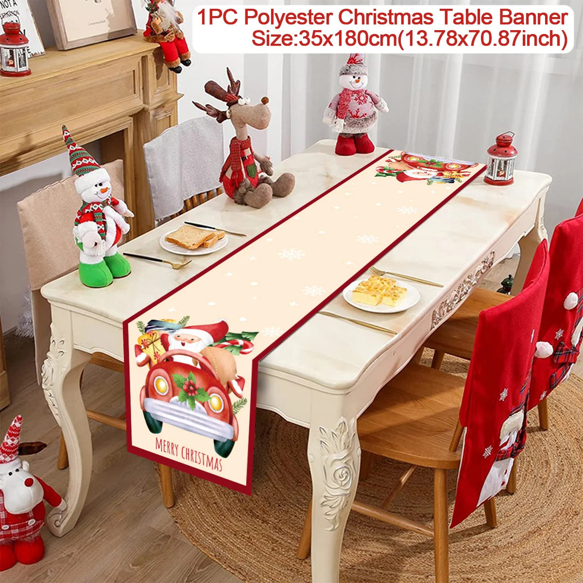 table noel blanche rouge motif poinsettia decoration festive couleurs noel traditionnellements
