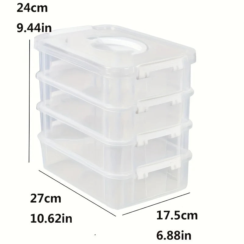 boîtes rangement transparentes empilables poignées couvercle moderne vert clair pratique