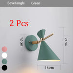 lampe murale moderne conique vis fixation noir blanc rose bleu marine jaune gris minimaliste