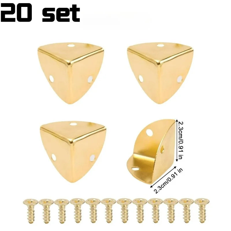 protège coin bronze lisse classique boites bijoux coffrets bois set unités