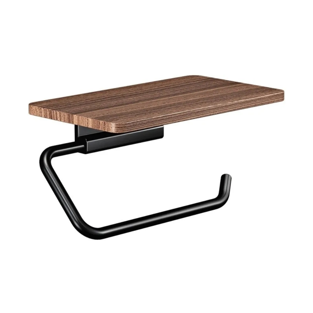 étagère murale bois foncé moderne adhésive porte serviettes support serviettes papier rangement facile durable