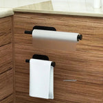 porte serviettes mural adhésif moderne noir opaqué salle bain papier toilette large small
