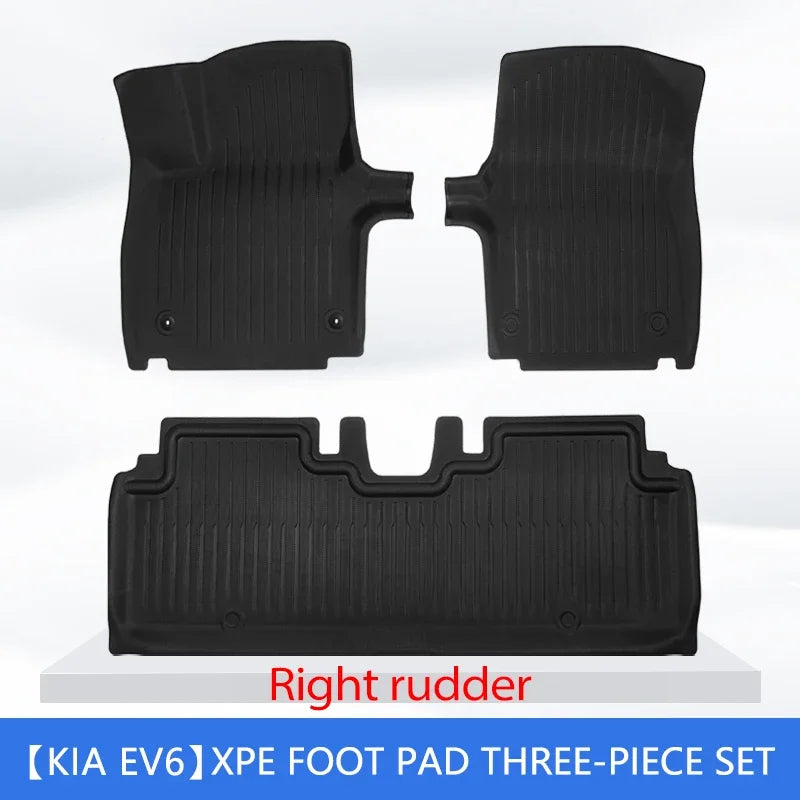 tapis sol voiture noir rayures modernes caoutchouc fibre synthétique tronc protection set