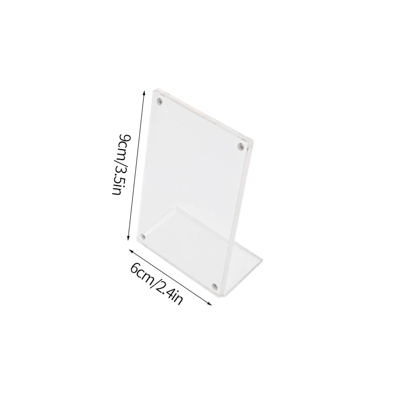 cadre photo transparent moderne clips photos fleurs séchées variante acrylique