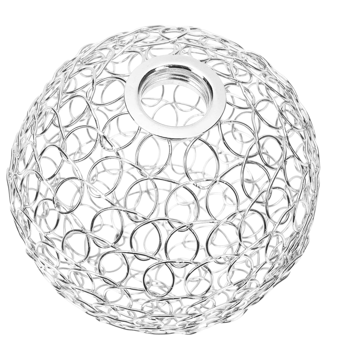 boule décorative transparente moderne réseau cercles entrelacés tringle suspension petite chambre salon unique
