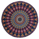 serviette plage ronde motif mandala boho chic coton polyester décorative grande plage été