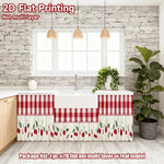 rideau cuisine classique carreaux rouge blanc cerise opacité rustique minimaliste