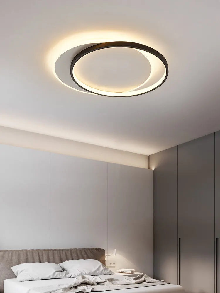 plafonnier led moderne blanc noir empilable cuisine salon chambre coucher