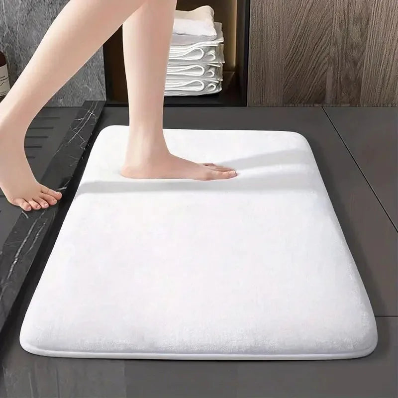 tapis bain microfibre absorbant antidérapant gris beige rose marron doux moderne