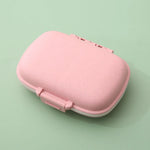 boîte pilules moderne portable compartiments repas jour rangement tablettes plastique mat vert rose bleu