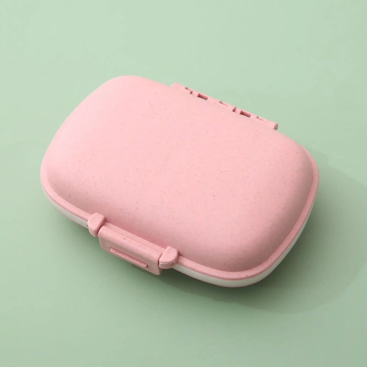boîte pilules moderne portable compartiments repas jour rangement tablettes plastique mat vert rose bleu