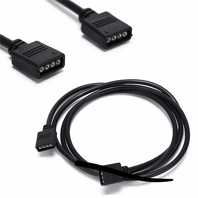 câble électrique extension broches 24v blanc noir 1m 2m 3m 5m adhésif led rgb