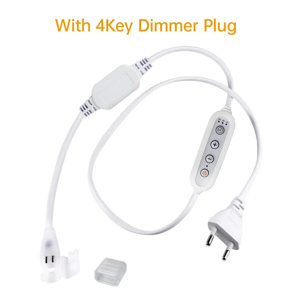 ruban led cob blanc moderne plat clips fixation interrupteur 220v eu